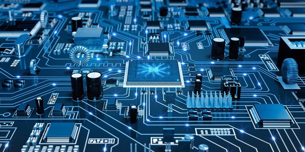 Computerized image of a circuit board Computerized image of a circuit board
