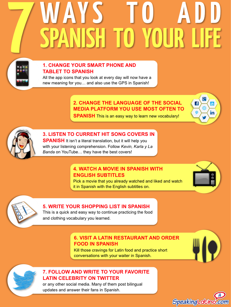 Seven Ways to Add Spanish to Your Life