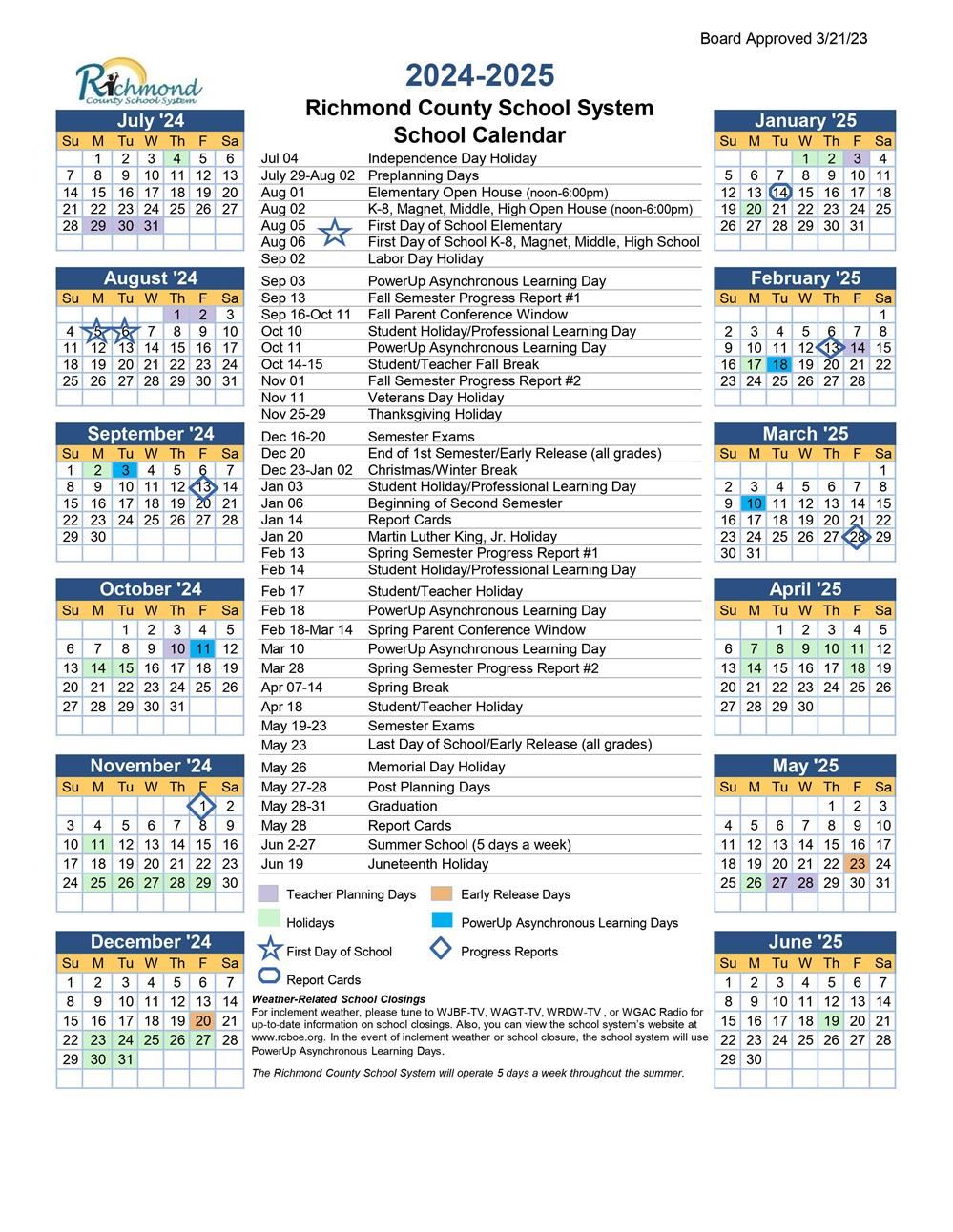 2024-2025 Calendar