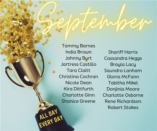 September All Day Every Day Participants