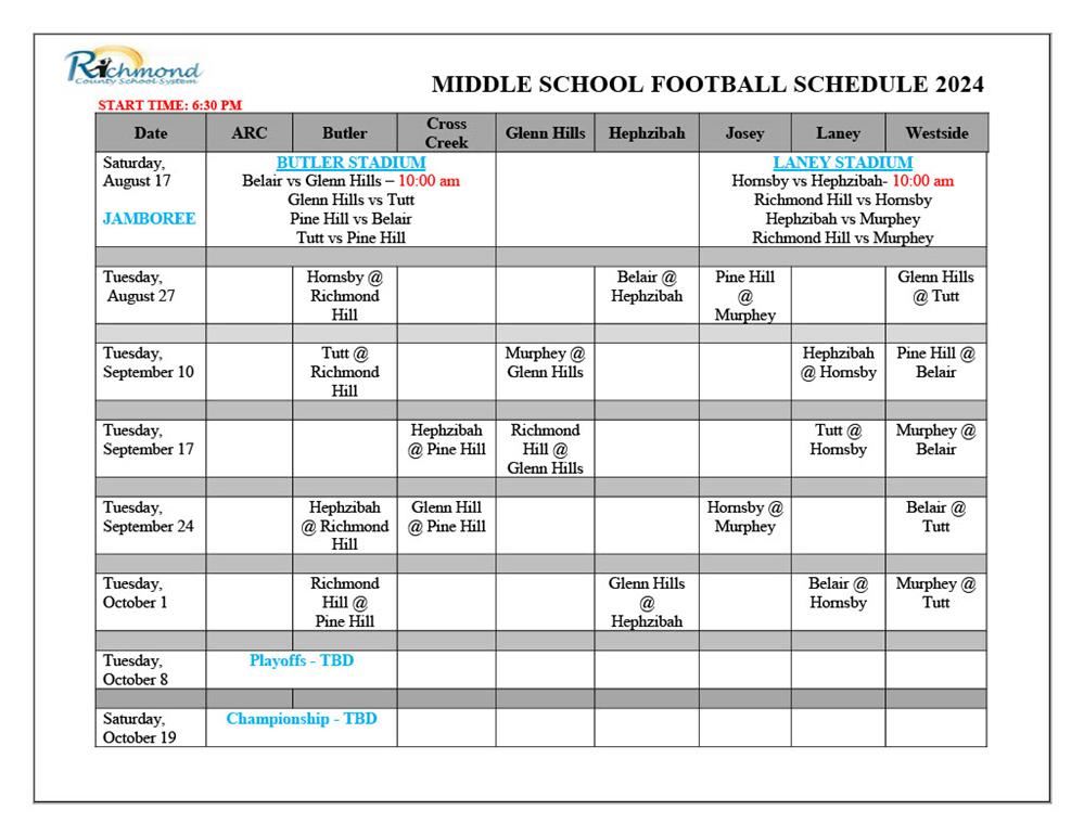 Football Schedule