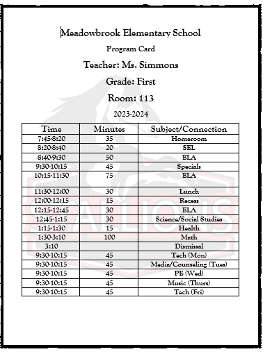 Program Card