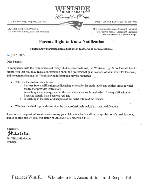 Parents Right to Know - English