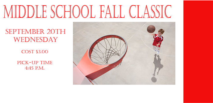 Middle student shooting hoops 